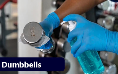 Dumbbells anti microbial coating Bacti Barrier Sanitization