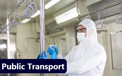 Public transport anti microbial coating Bacti Barrier Sanitization