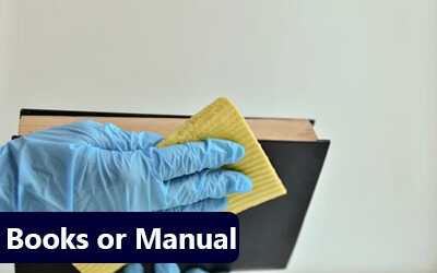 books or manual anti microbial coating Bacti Barrier Sanitization